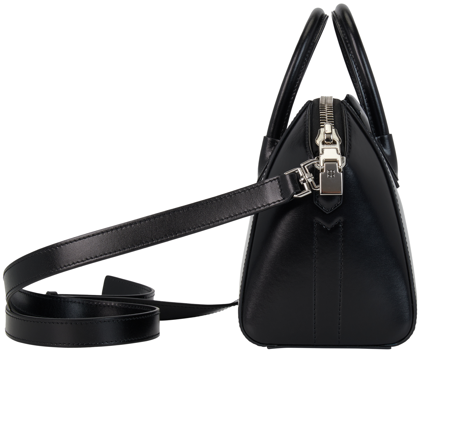 Mini Antigona, &pound;780, Handbags, Black, Leather, Side view